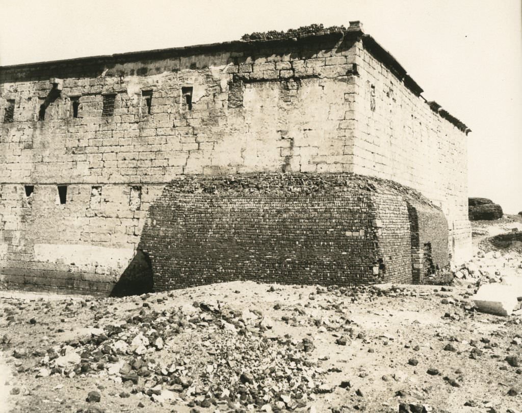#100 Walls of the White Monastery (Deir-el-Abyad), near Sohag, Egypt, 1912.