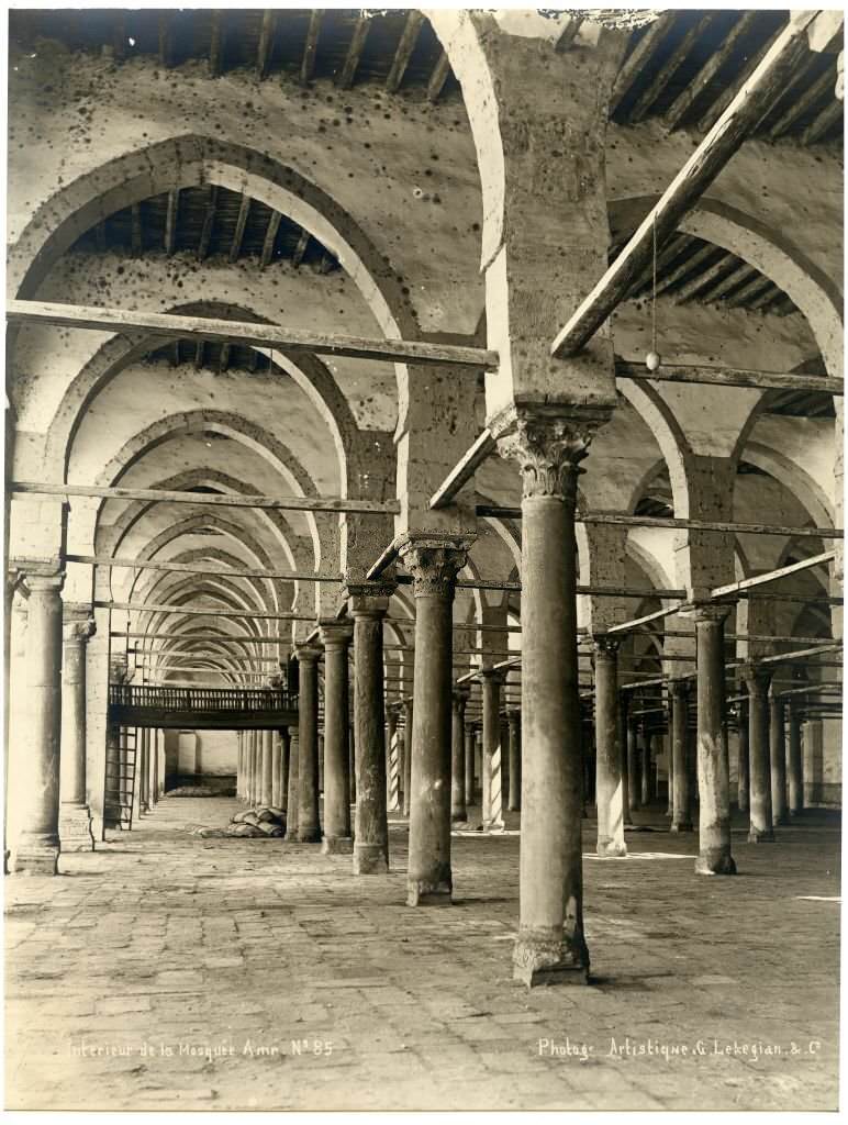#104 Interior of Mosque of Amr ibn al-As, Cairo, 1910s