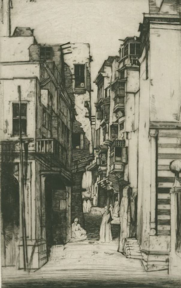 #3 Street in Cairo, Sir David Young Cameron, 1910
