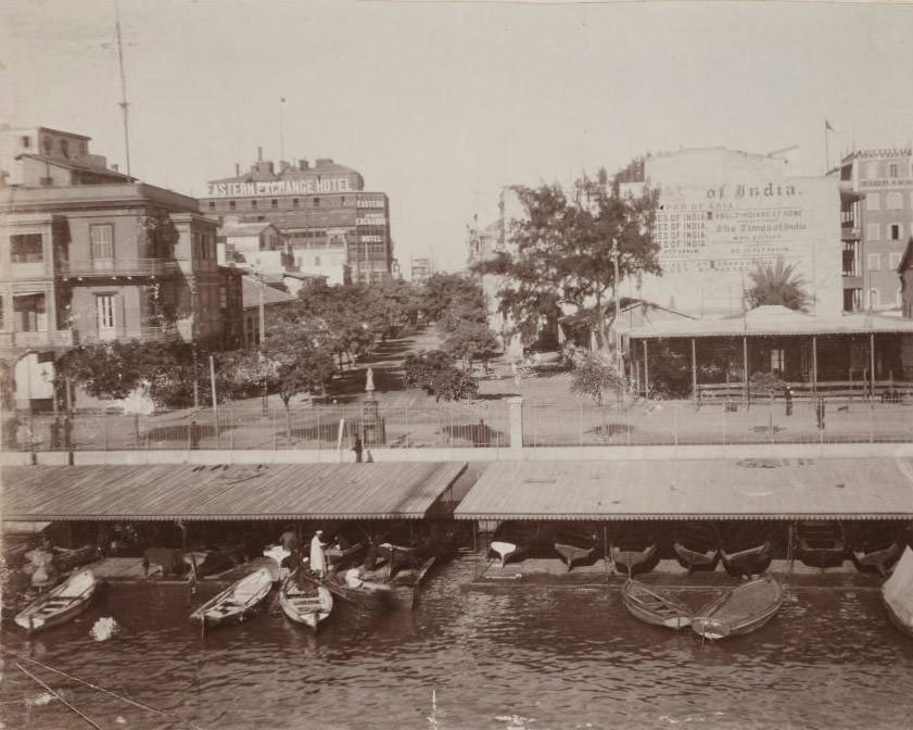 #66 View of the jetty and harbourside at Port Said from the deck of a ship, 1910