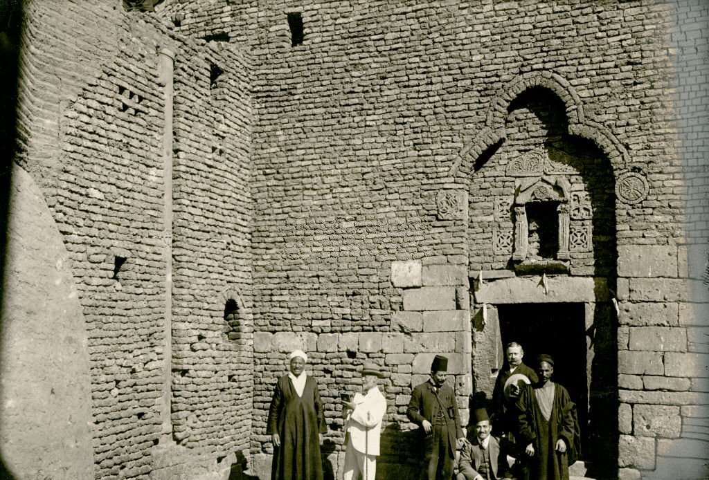 #88 Entrance to the church in the Red Convent (Deir al-Ahmar), Egypt, 1912.