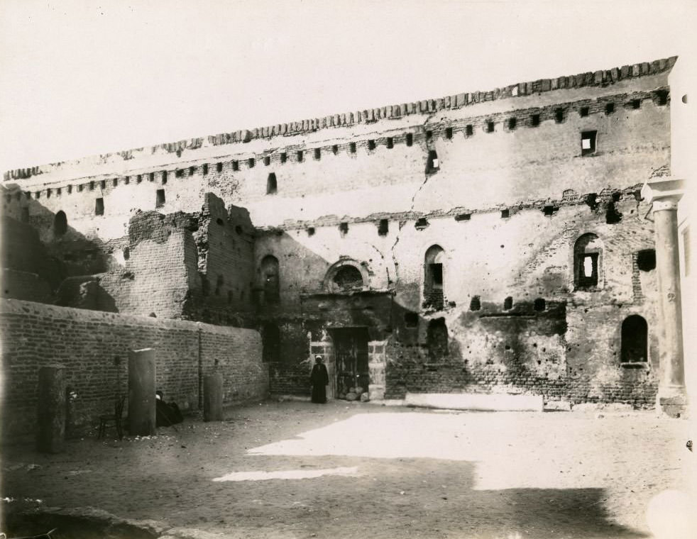 #89 Northern wall of the Red Convent (Deir al-Ahmar), Egypt, 1912.