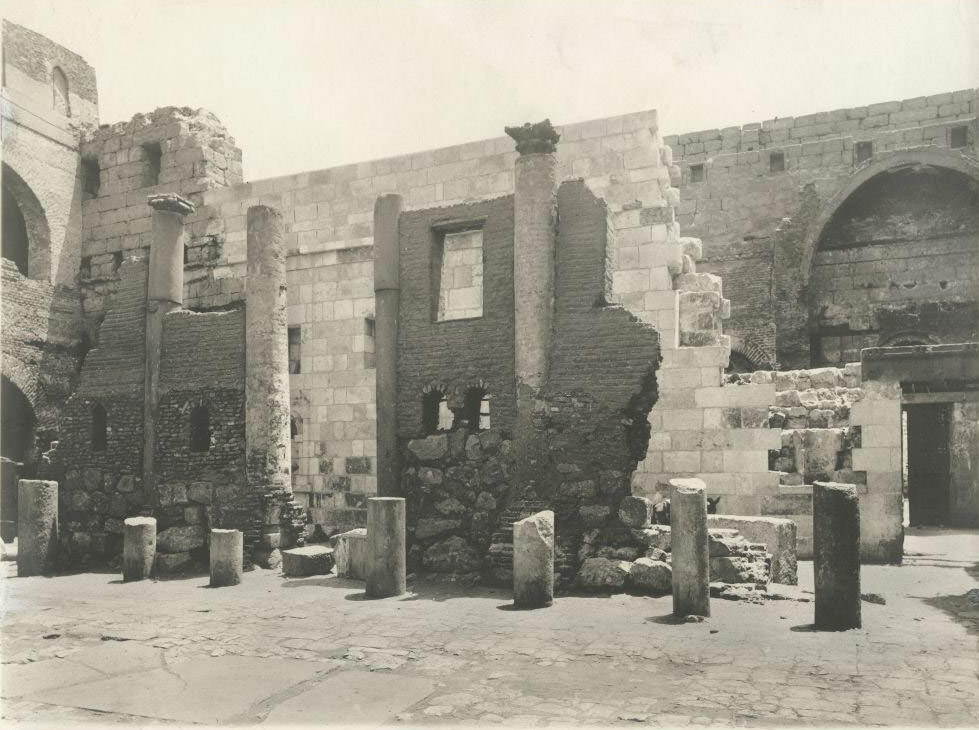 #97 Interior of the south wall, White Monastery (Deir-el-Abyad), near Sohag, Egypt, 1912.