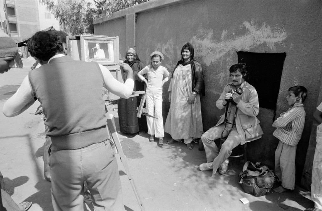#149 Alain Mingam photographed by a street photographer in October 1978 in Cairo, Egypt.