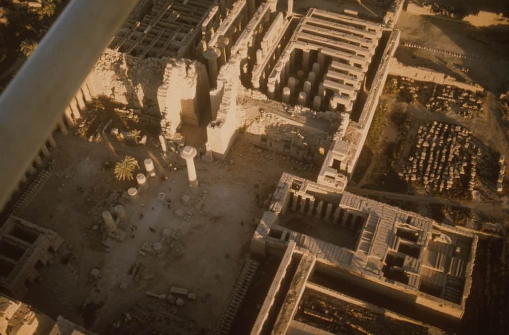 #166 Aerial view of Karnak Temple in 1977…