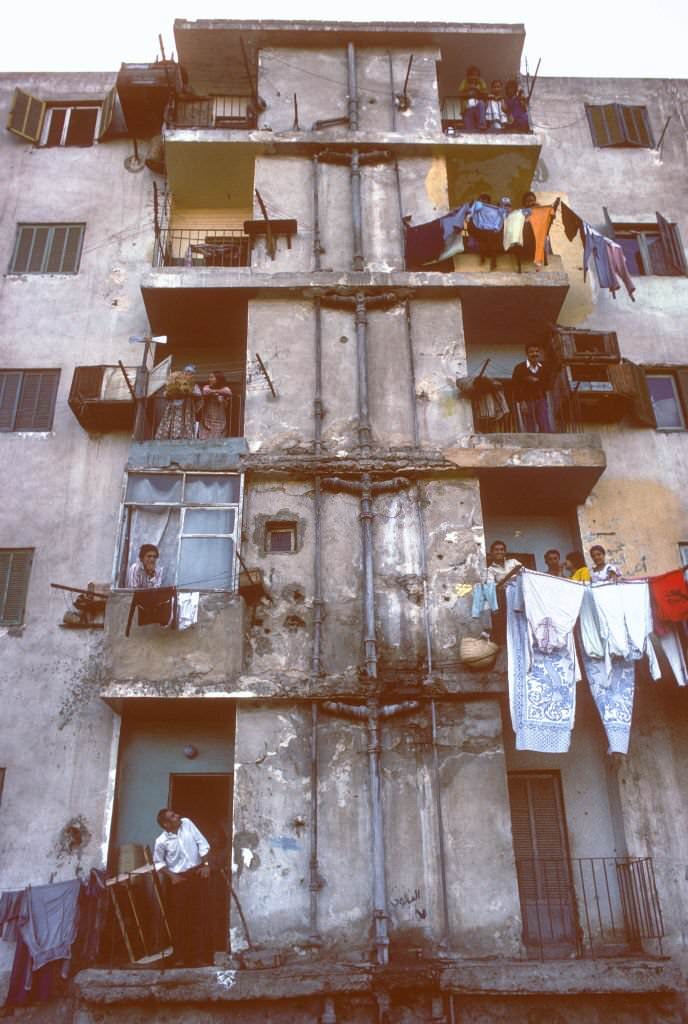 #9 Apartment complex with their inhabitants in Cairo.