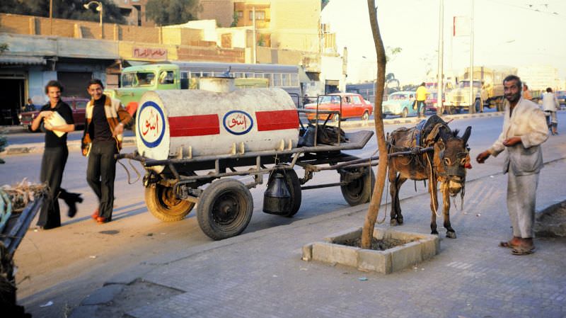 #208 Esso fuel oil vendor and donkey, Cairo, Egypt