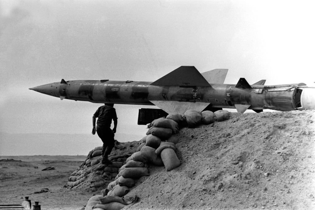 #31 Supplying the Egyptian Third Army during the Yom Kippur War in November 1973 near Suez, Egypt.