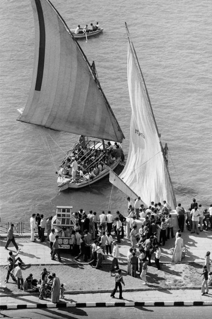#35 Feluccas on the Nile in Cairo in October 1973, Egypt.