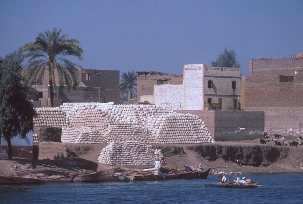 #15 A jar factory on the river bed of the Nile.
