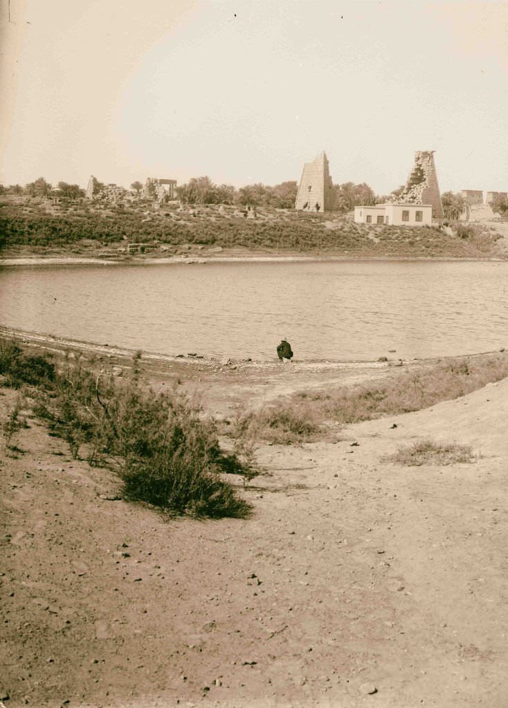 #119 The sacred lake, Karnak, Egypt, 1900.