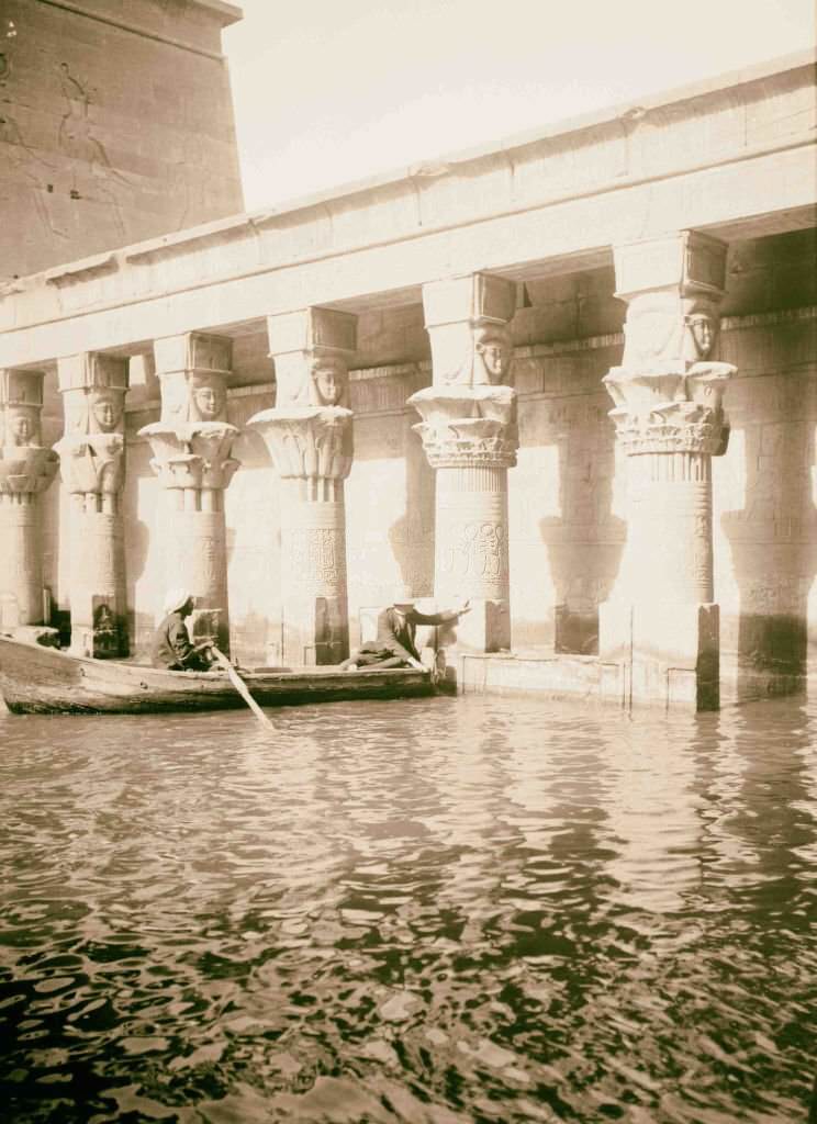 #148 Birth house in Temple of Isis, Philae, 1900.