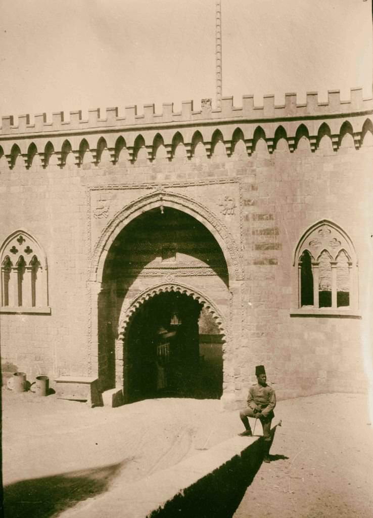 #192 Entrance gateway of citadel from within Cairo, Egypt, 1900.