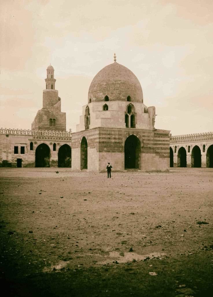 #233 Court of Mosque of Ibn Touloun in Cairo, Egypt, 1900s.