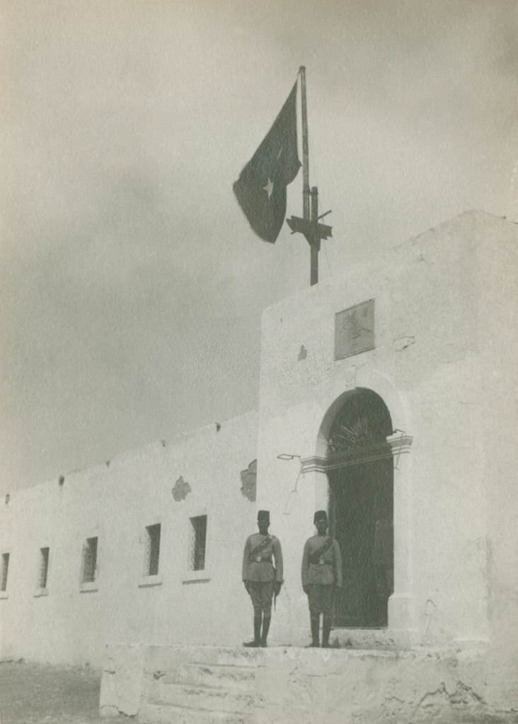 #26 South face of Turkish fort on top of Hagag el Sollum, Egypt, 1907.