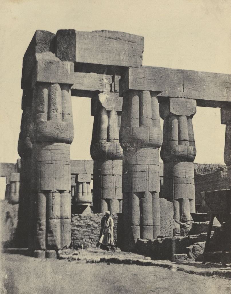 #58 Group of columns in the palace, Luxor, 1900s