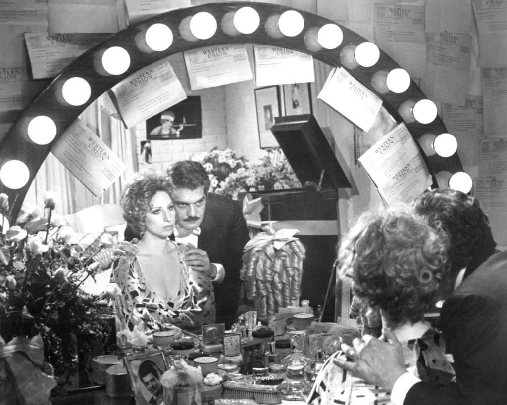 Barbra Streisand as Fanny Brice and Omar Sharif as Nicky Arnstein in ‘Funny Girl’, 1968.