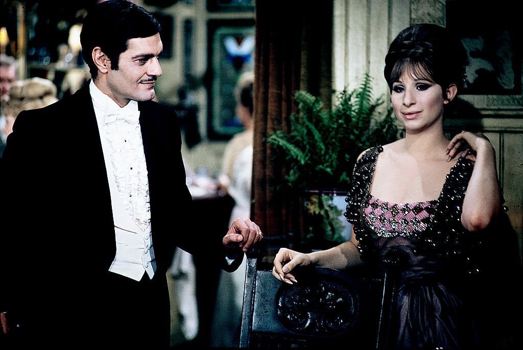 Barbra Streisand and Omar Sharif in ‘Funny Girl’, 1968.