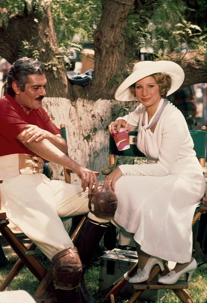 Barbra Streisand and Omar Sharif in ‘Funny Girl’, 1968.