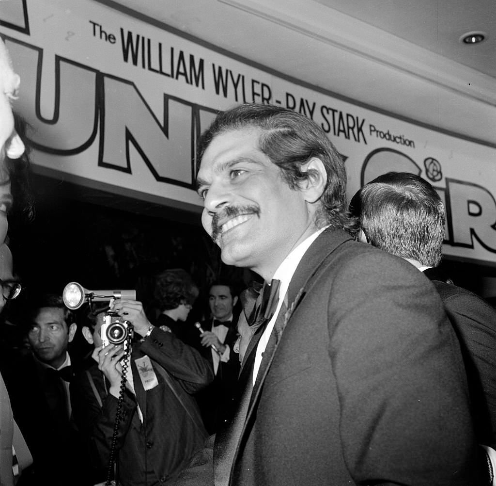 Omar Sharif attends the premiere of “Funny Girl” in Los Angeles.