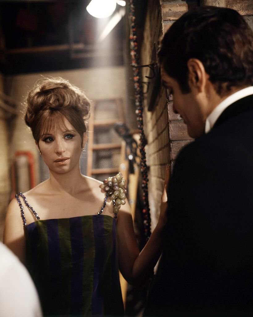 Barbra Streisand as Fanny Brice, and Egyptian actor Omar Sharif, as Nick Arnstein, in ‘Funny Girl’, 1968