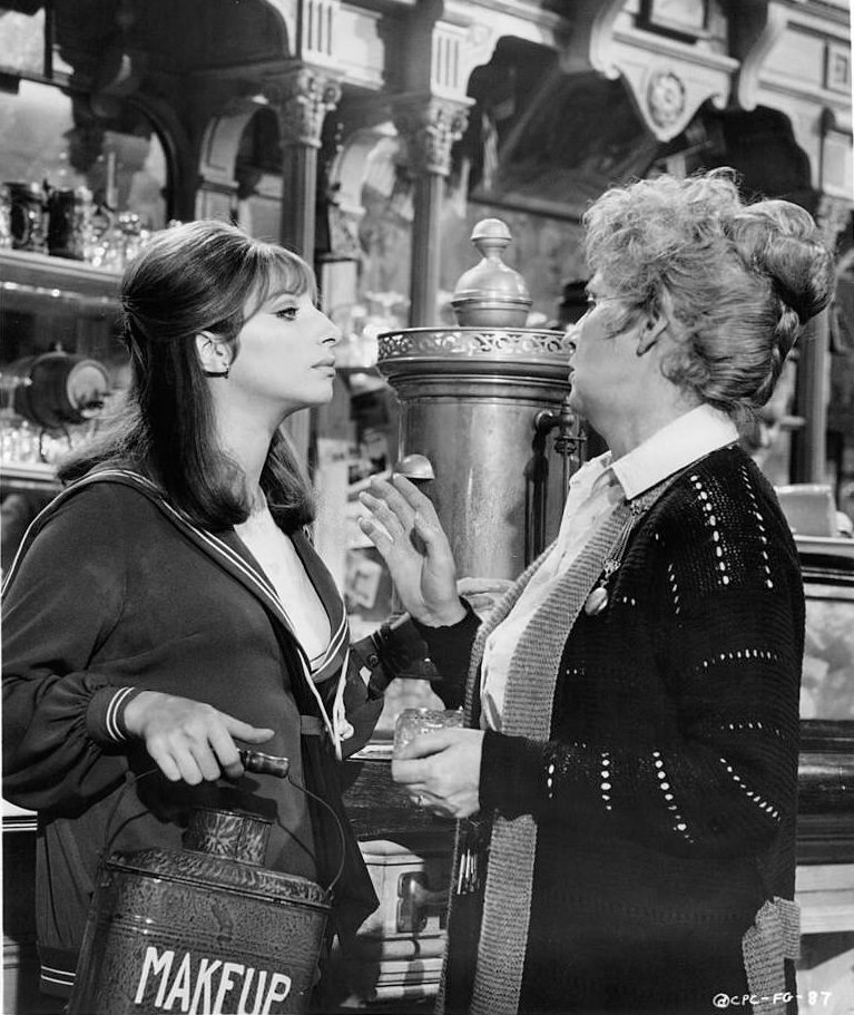 Barbra Streisand with her mother Kay Medford in a scene from the film ‘Funny Girl’, 1968.