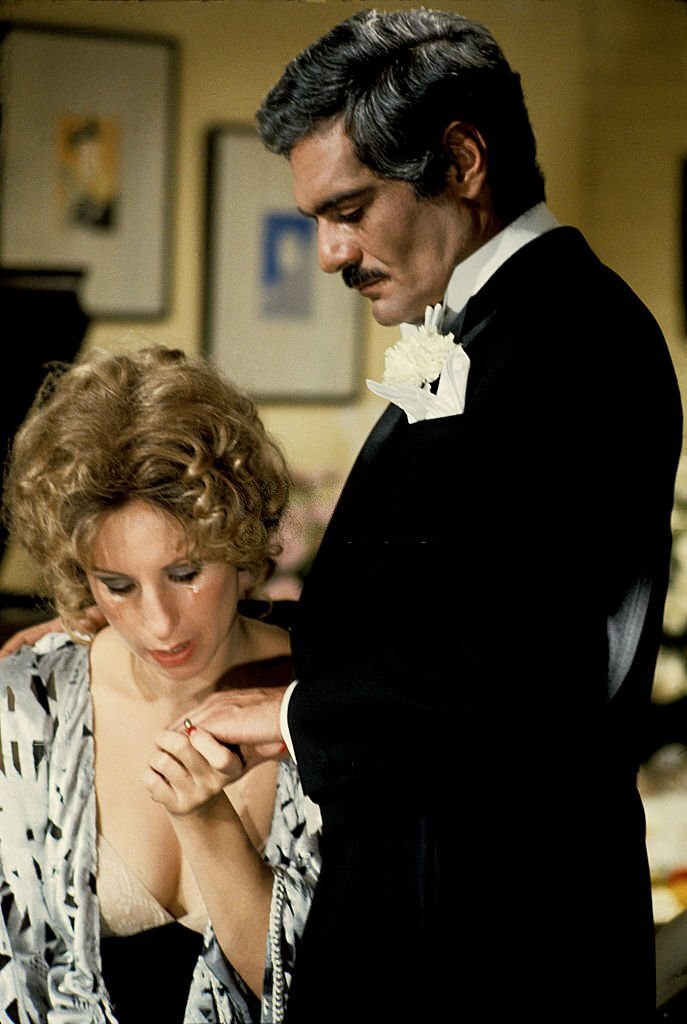 Barbra Streisand and Omar Sharif in ‘Funny Girl’, 1968.
