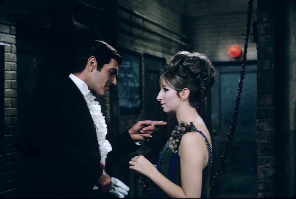 Barbra Streisand and Omar Sharif in ‘Funny Girl’, 1968.
