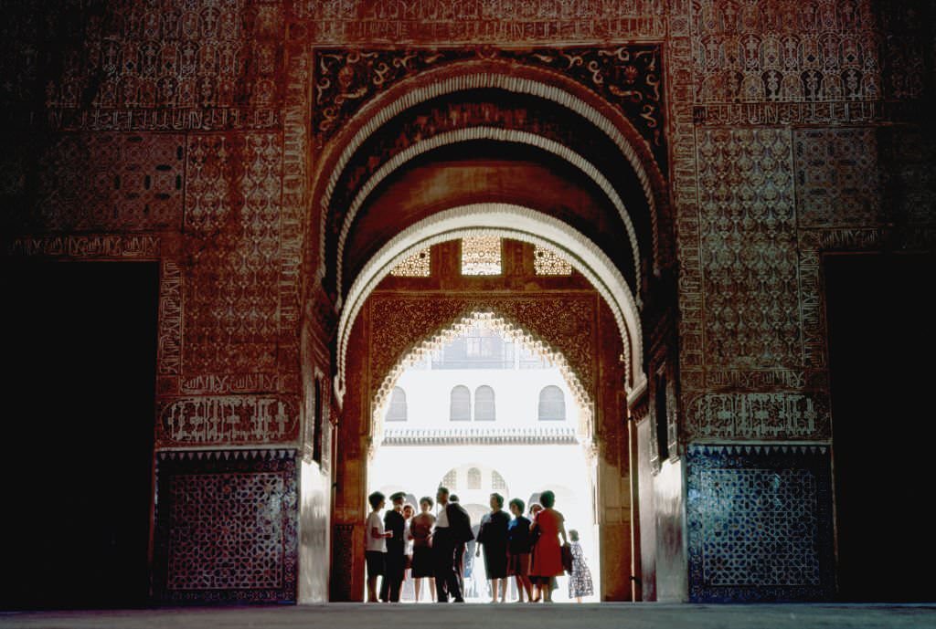 #12 Courtyard of the Myrtles in the Alhambra, 1968, Granada, Andalusia, Spain.