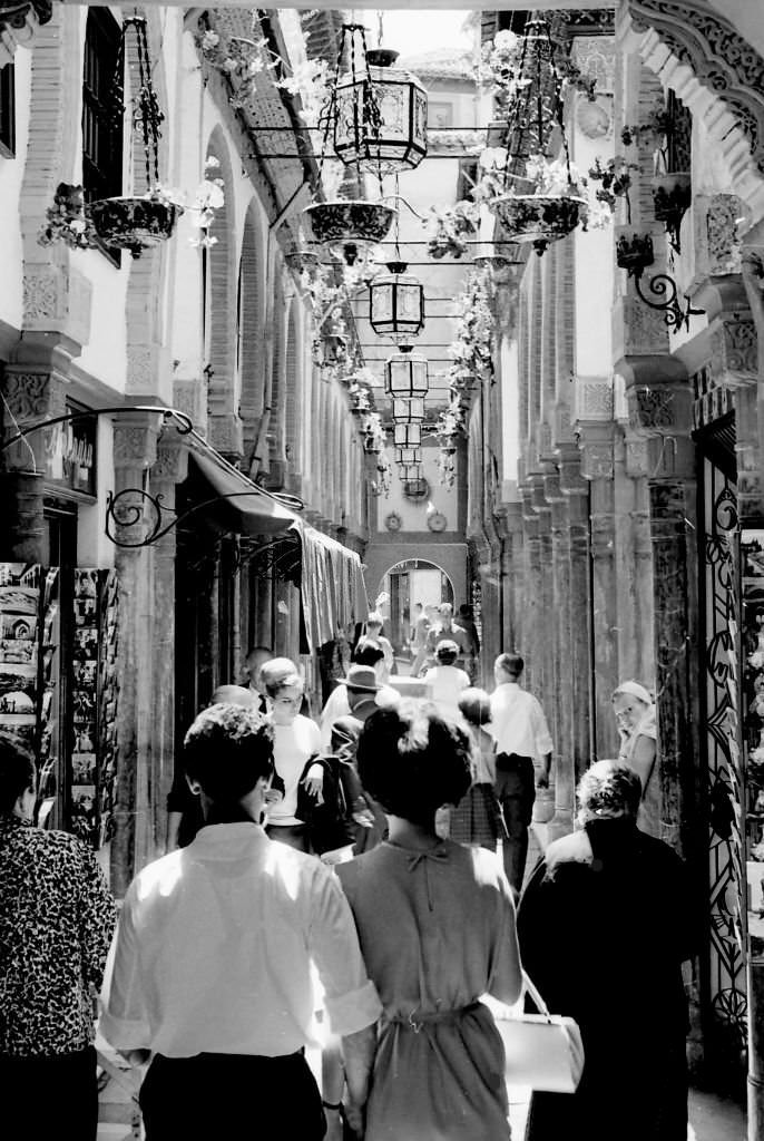 #13 An alley in the neighborhood” of “Alcaiceria”, Granada, Spain, 1966.