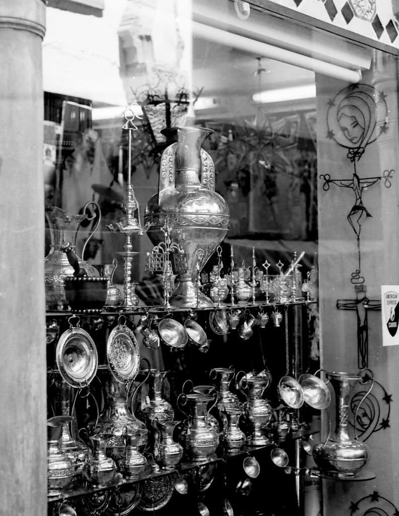 #16 Souvenir shop in “La Alcaiceria” neighborhood , Granada, Spain, 1966.