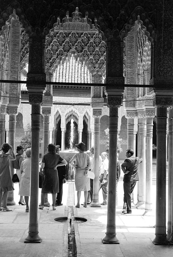 #21 The ‘Courtyard of the Lions’ of the Alhambra, 1966, Granada, Andalusia, Spain.