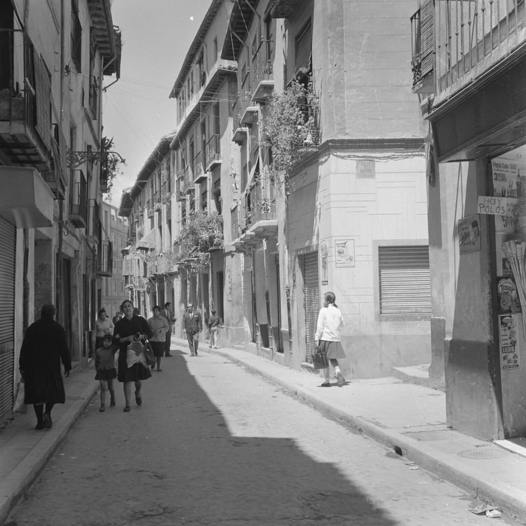 #27 Spain, Granada, street scene, July 27, 1965, Street scenes.