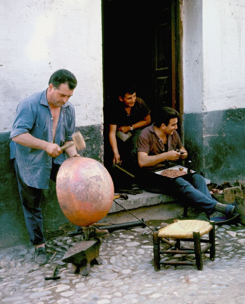 #7 Artisans in the neighborhood of “Albaicin”, Granada, Andalusia, Spain, 1968.