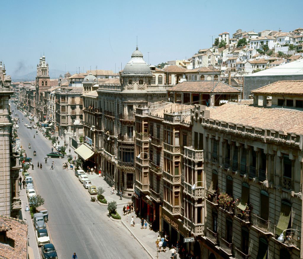 #9 “Gran Via de Colon” in Granada, Andalusia, Spain, 1968.