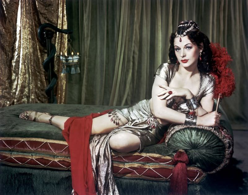 Gorgeous Photos of Hedy Lamarr in Beautiful Costumes during the Filming of &;Samson and Delilah (1949)&;