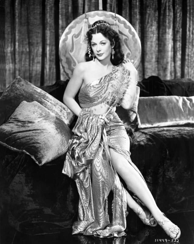 Gorgeous Photos of Hedy Lamarr in Beautiful Costumes during the Filming of &;Samson and Delilah (1949)&;