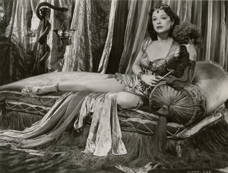 Gorgeous Photos of Hedy Lamarr in Beautiful Costumes during the Filming of &;Samson and Delilah (1949)&;