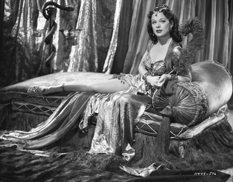 Gorgeous Photos of Hedy Lamarr in Beautiful Costumes during the Filming of &;Samson and Delilah (1949)&;