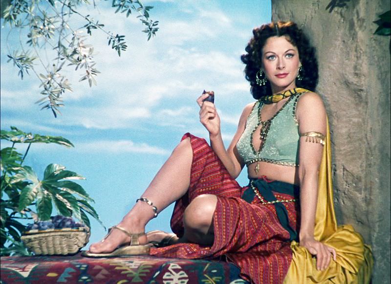 Gorgeous Photos of Hedy Lamarr in Beautiful Costumes during the Filming of &;Samson and Delilah (1949)&;