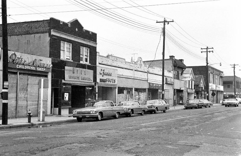 #24 West side of Broadway between W Nicholai St. and W Marie St., Hicksville, New York, 1967