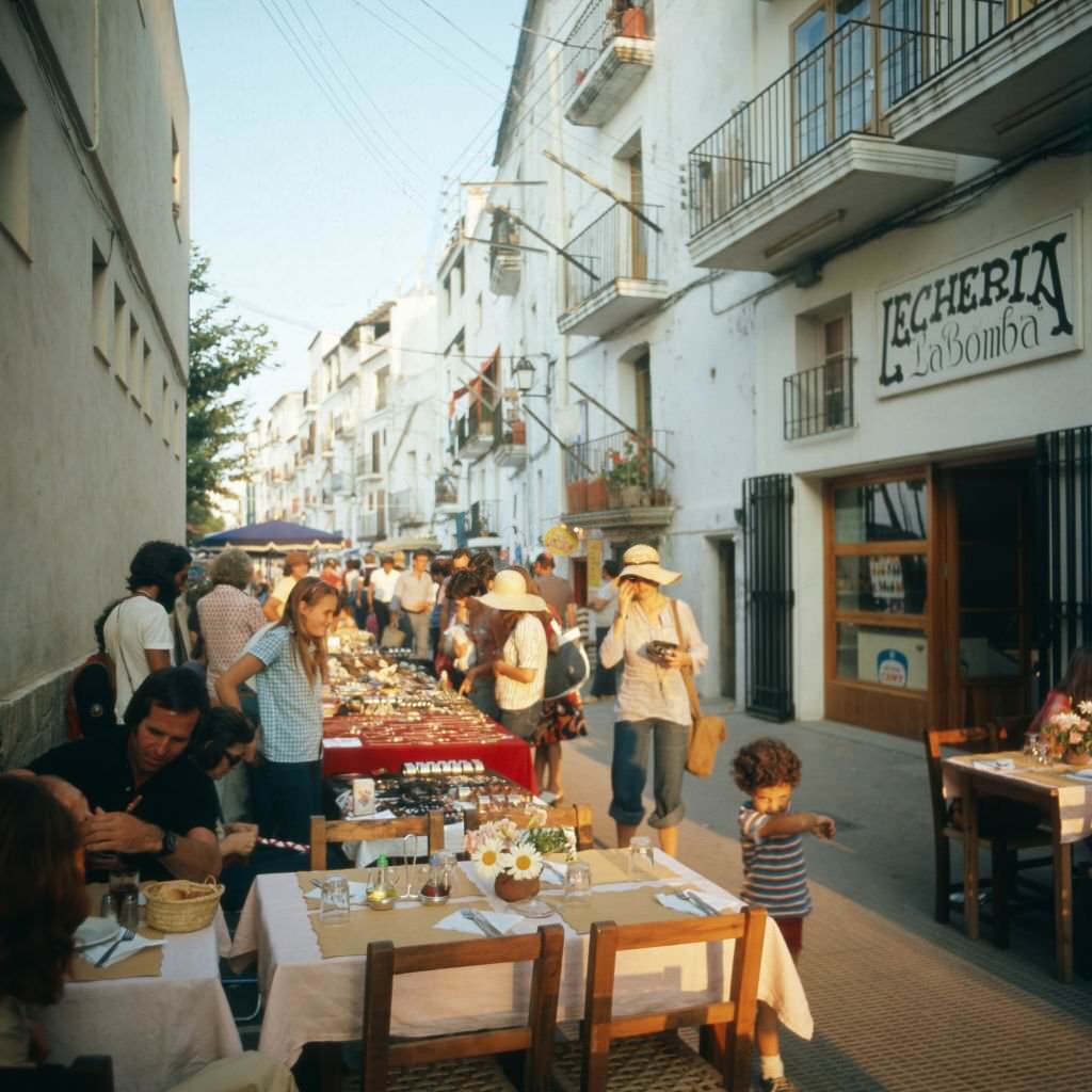 #15 Shopping at a hippie market in the city of Ibiza, Ibiza 1976.
