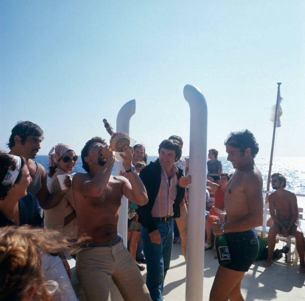 #34 Having a drink at the high sea, Ibiza 1976.