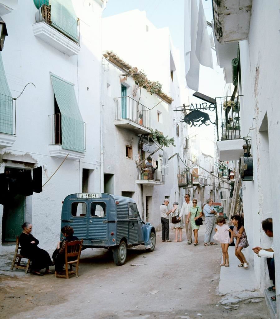 #39 Typical street of Ibiza, Balearic Islands, Spain, 1975