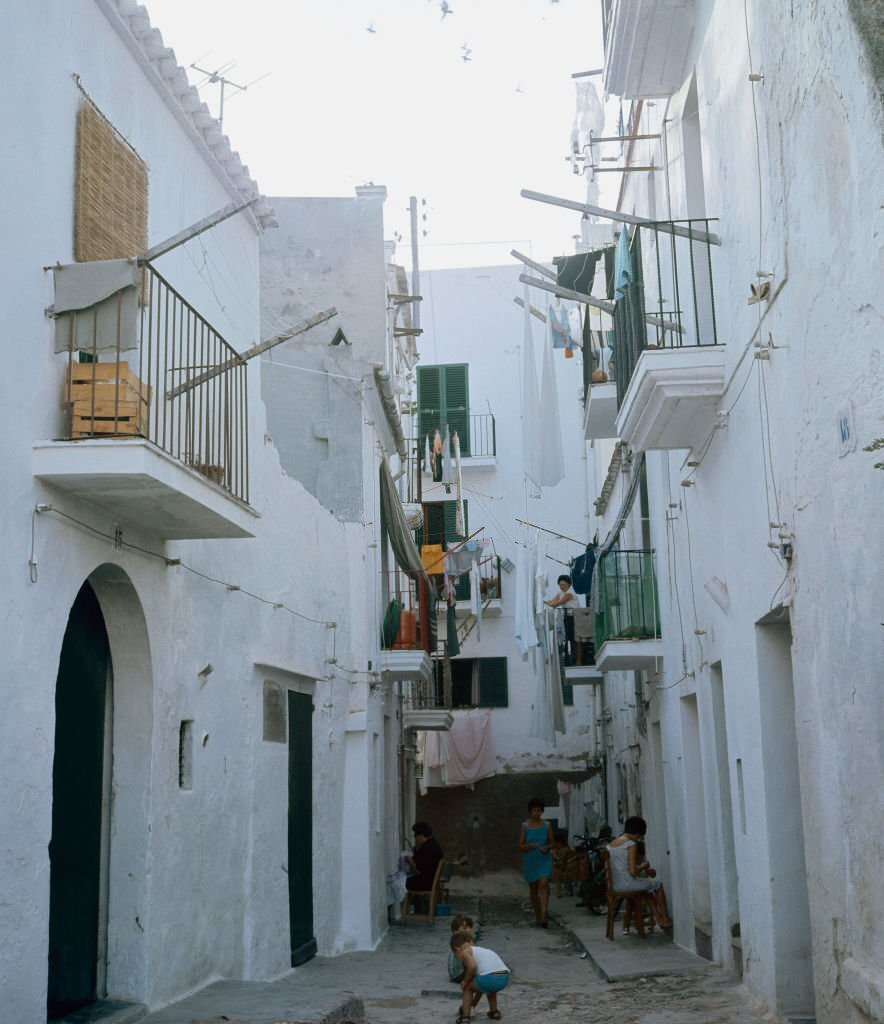 #43 Typical street of Ibiza, Balearic Islands, Spain, 1975