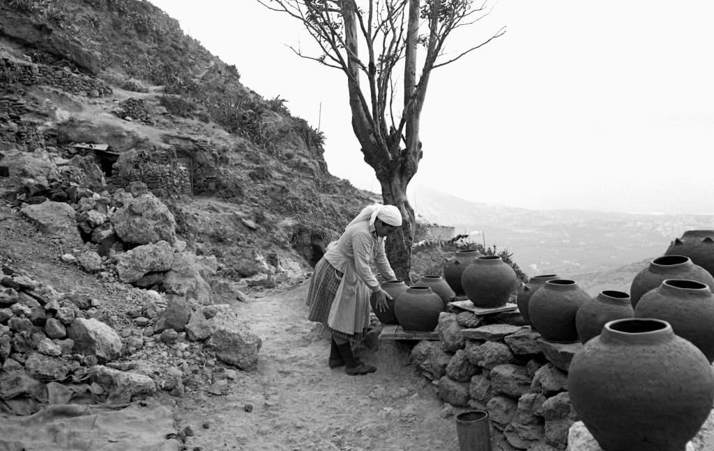 #29 Pottery originating from Los Guanches, aborigines of North African origin, Las Palmas, Canary Islands, Spain, 1955.