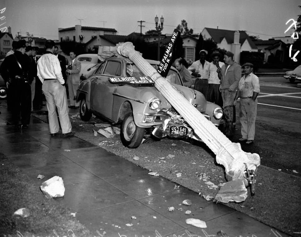 #44 Traffic accident in Las Palmas, 1950s