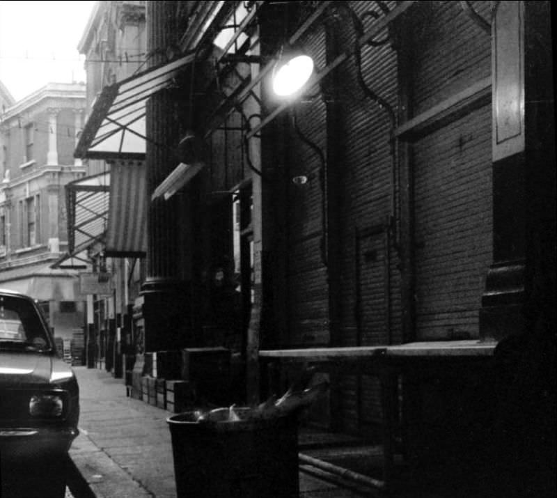 #13 Leadenhall Market, City of London, late evening, March 1973