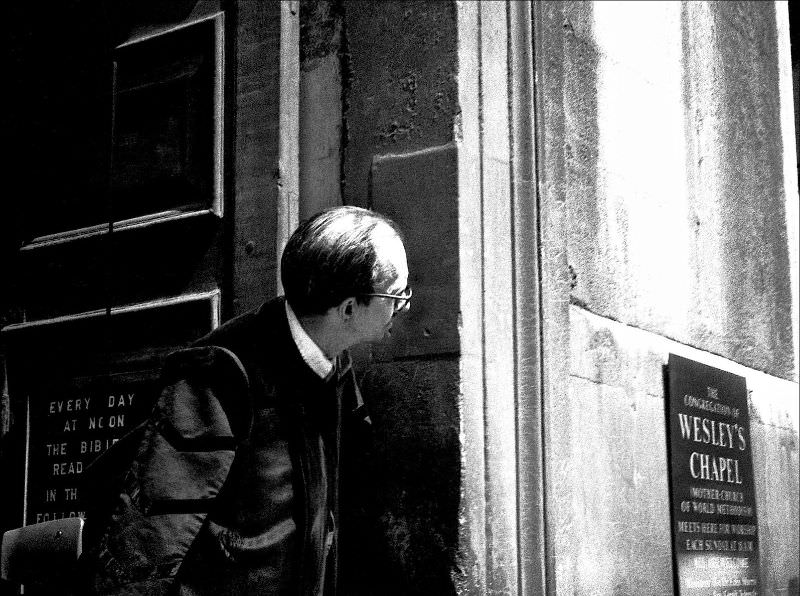 #17 Looking for customers at St Martin within Ludgate, Ludgate Hill in the City of London, summer 1973