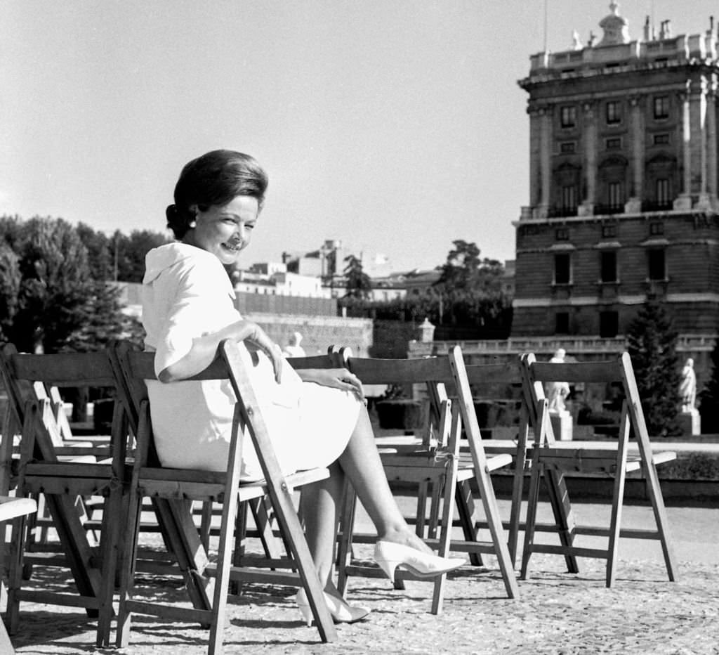 #95 American actress Gene Thierney in Madrid, 1966, Spain.